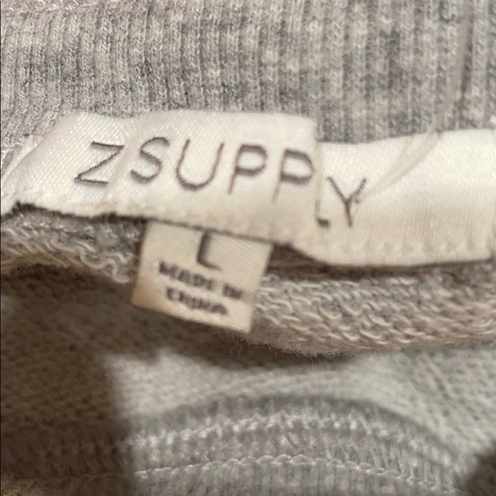 Grey Crew Neck Patterned Pullover - image 4